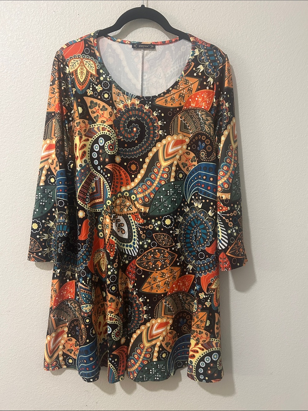 Paisley Swing Tunic Top - Multicolor